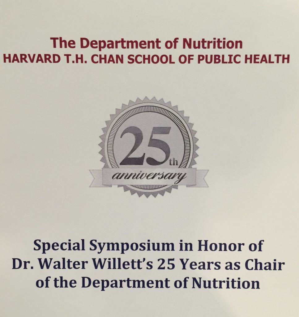 Walter Willett 25 year as department of nutrition chair