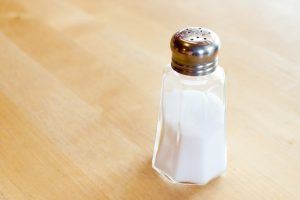 shaker of table salt